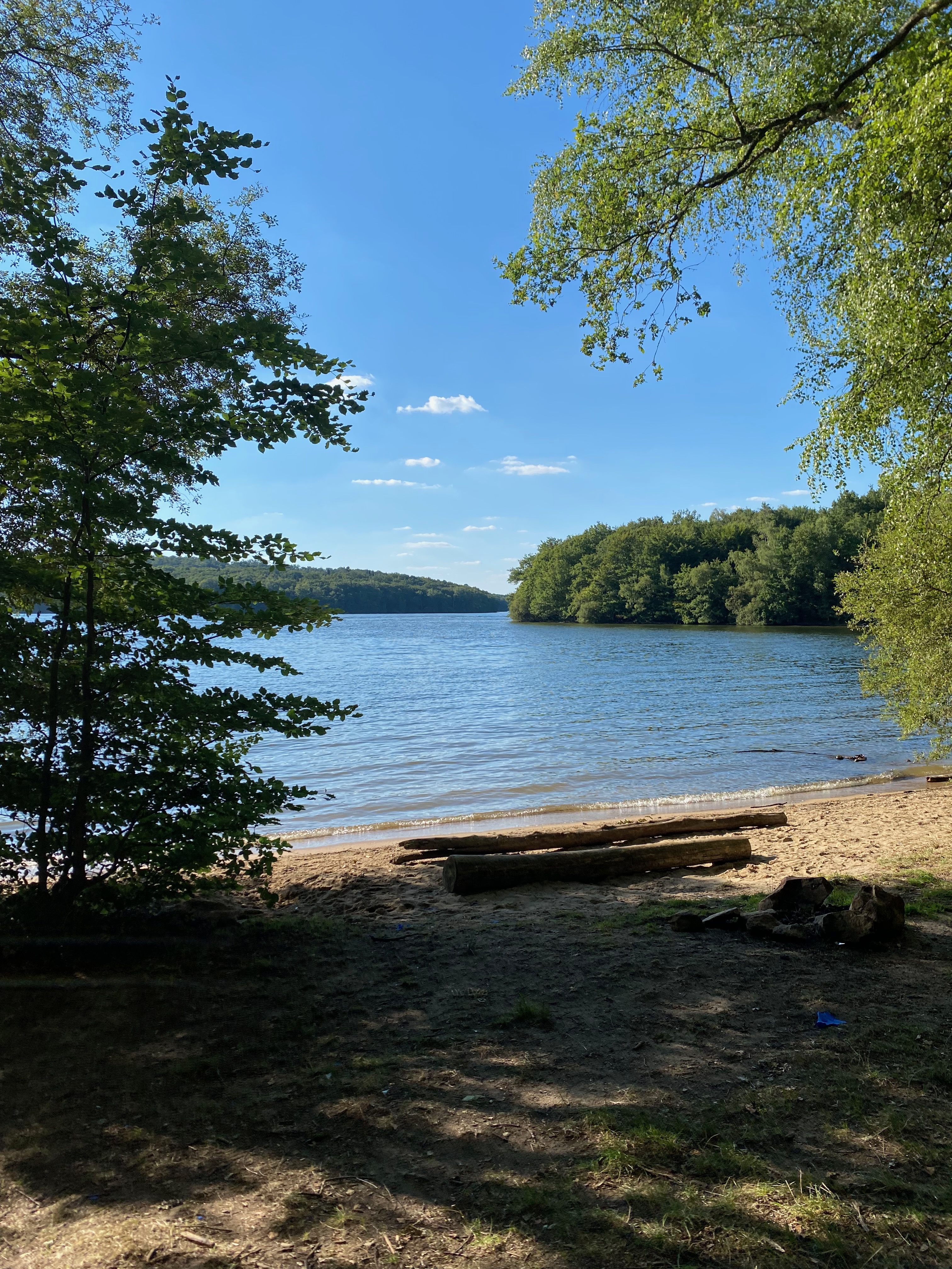 Vue du lac de Saint-Pardoux depuis la plage